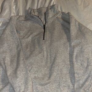 Women's Gray Quarter-Zip Sweatshirt